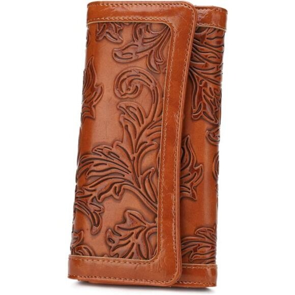 Women's Wallet Vegan Leather, Card Holder Brown - Picture 1 of 6